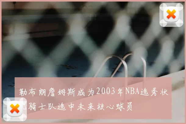 勒布朗詹姆斯成为2003年NBA选秀状元骑士队选中未来核心球员